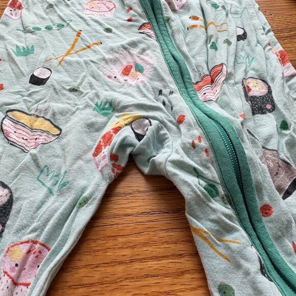 Little Sleepies Sushi Print Zippy Size 3-6 Month - Picture 5 of 8